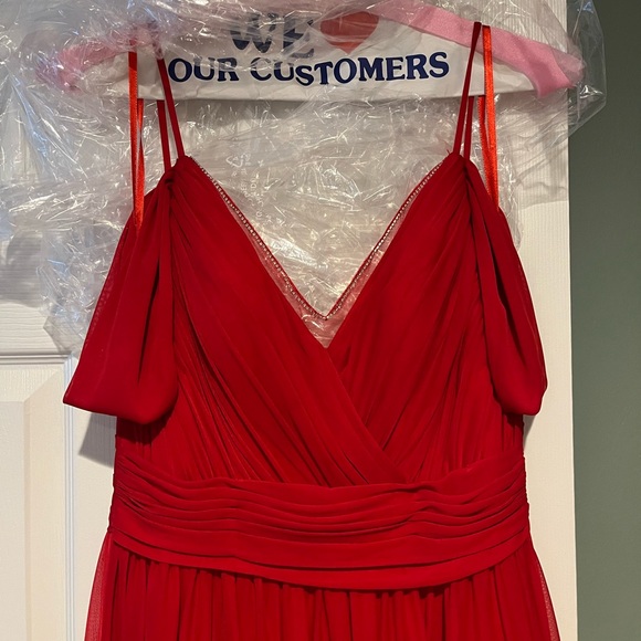 Allure bridesmaid red dress. - Picture 4 of 4